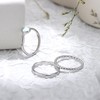 MILACOLATO S925 Sterling Silver Stackable Rings Set for Women Men