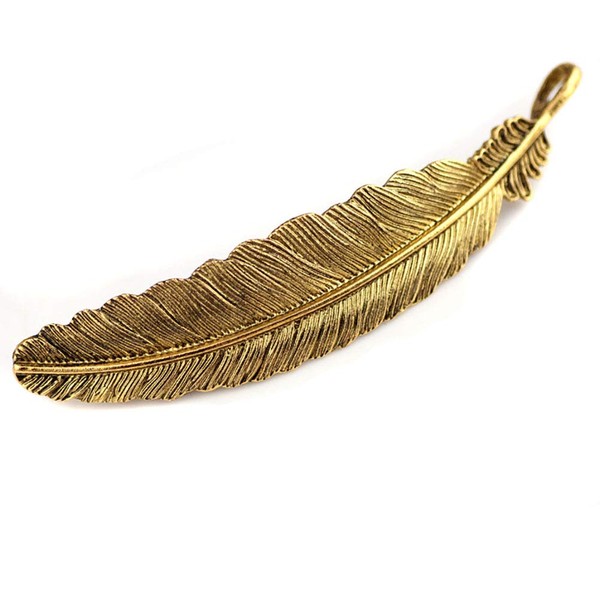 2PCS Women Metal Leaf Feather Style Hair Clip Hairpin Punk Hair Barrettes Hair Clasp Hair Accessories (Bronze)