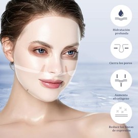 4PCS Mascarillas Faciales, Mascarilla Bio Colágeno, Reafirma e hidrata la piel, reduce los poros, Mascarilla Nocturna de Colágeno Profundo para Elasti