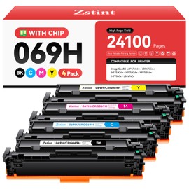069H 069 Toner Cartridge Set 4-Pack MF753Cdw High Capacity Black Cyan Magenta Yellow Replacement for Canon 069H 069 Toner Compatible with Canon Color imageCLASS MF753Cdw MF751Cdw LBP674Cdw Printer Ink