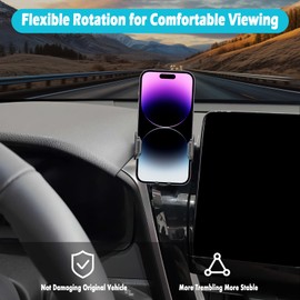 AOUKKL Car Phone Holder Fits for Toyota Camry 2021-2024 Accessories,Thick Cases Friendly,Cell Phone Mount for 4.7-7 in Phones,360 Degree Rotation,Easy to Install