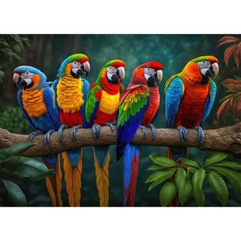 HUADADA -Jigsaw Puzzles for Adults 1000 Piece Colorful Parrot 1000 Piece Jigsaw Puzzles for Adults Gifts