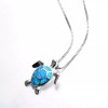 Unbranded Blue & Silver Turtle Necklace and Earring Stud Set