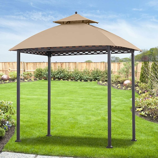 Garden Winds Replacement Canopy for The Pinehurst Grill Gazebo - Standard 350 - Beige - Will ONLY FIT Model L-GG093PST-B, Will ONLY FIT IF You Have Horizontal RAILINGS ON Four Sides