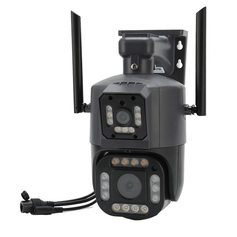 Smart Outdoor Camera 4MP Wireless Three Lens Remote Monitor Auto