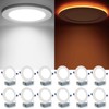 Meconard 12 Pack 6 Inch 5CCT LED Canless Recessed Lighting