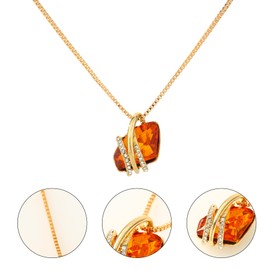 Amber Necklace - Amber Earrings for Women, Amber Beads, Amber Jewellery, Baltic Amber Pendant, Amber Beads Necklace, I Hope The Stone Pendant Necklace, The Birth of The Stone Necklace for Women Girls