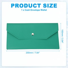 PATIKIL Cash Envelope Wallet, Budget Cash Holder Reusable Money Bag Pouch Leather Money Organizer Pouch for Men Women Receipt Check Bill Travel Graduation Holidays, Green