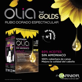 Garnier Olia Coloración Permanente Sin Amoniaco Para Un Olor Agradable Con Aceites Florales De Origen Natural - Rubio Oscuro Dorado 6.3
