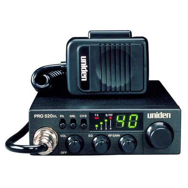 Uniden PRO520XL Pro Series 40-Channel CB Radio. Compact Design. ANL