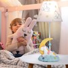 HERBESTBAY Kids Table Lamp, Adorable Moon Unicorn Style Desk Lamp,