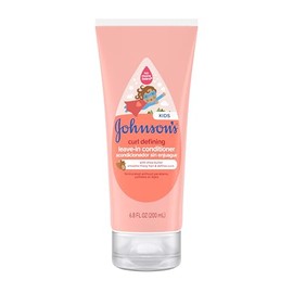 Johnson's - Acondicionador sin enjuague definidor de rizos para niños con manteca de karité, suaviza el encrespamiento y define las ondas y los rizos durante 24 horas, hipoalergénico, 6.8 onzas