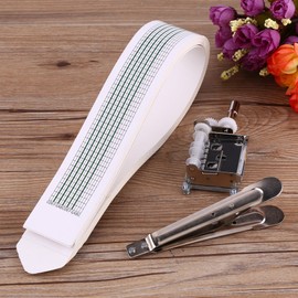 Walfront 15 Tone DIY Handkurbel Spieluhr Bewegung, Hinweis DIY Musik Punch mit 20 Musik Papiere, Machen Sie Ihre Eigene Music Box Kit