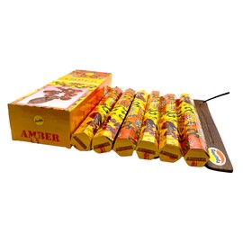 Amber Incense Sticks and Incense Stick Holder Bundle Insence Insense SreeVani Incense Sticks