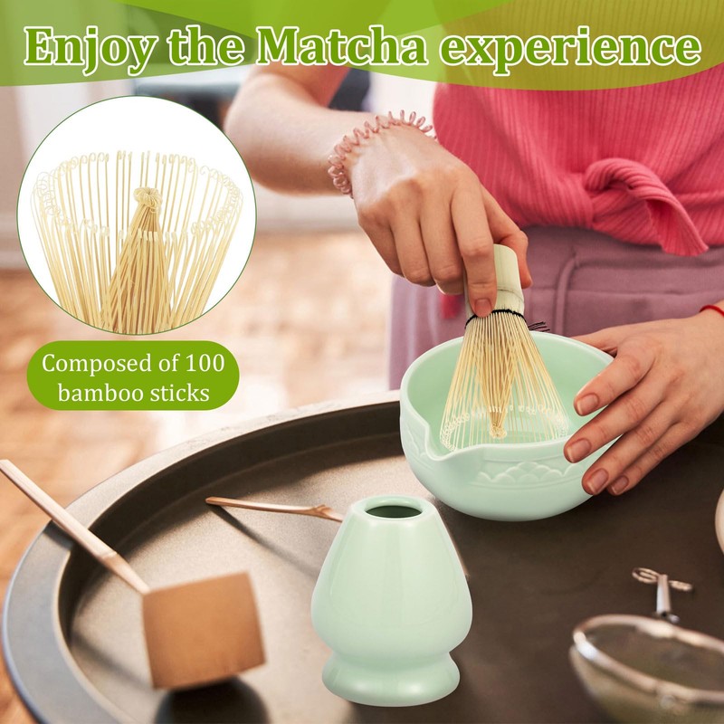 5Pcs Matcha Tea Making Tool Set Bamboo Matcha Whisk Set