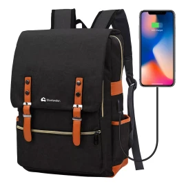 Bluelander Mochila escolar Bluelander Vintage Mochila Vintage color negro 15L