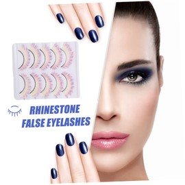 BIUDECO 5 Pairs Graduated Color Faux False Lashes 3d for Women Girls Glamorous Look Comfort