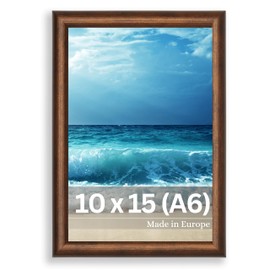 VictoR David Picture Frame Brown 10 x 15 cm Frame 14 x 17 mm Vintage A6 Picture Frame Shabby Chic Decoration Picture Frame 10 x 15 Brown