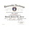 United States Air Force Honorable Discharge Replacement Certificate