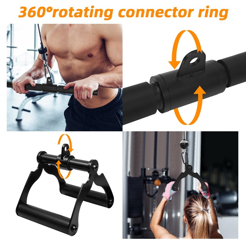 Topfinder Cable Machine Attachment Set for Gym,LAT Pulldown Attachment,Home Gym