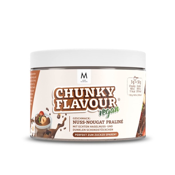 More Nutrition Chunky Flavour Food Flavouring Powder, Nut Nougat Praline, 250 g