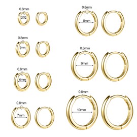 AOEDEJ Gold Hoop Earrings for Women Gold Hoops Gold Hoops Earrings for Women Small Hoops for Second Hole Huggie Earrings for Women