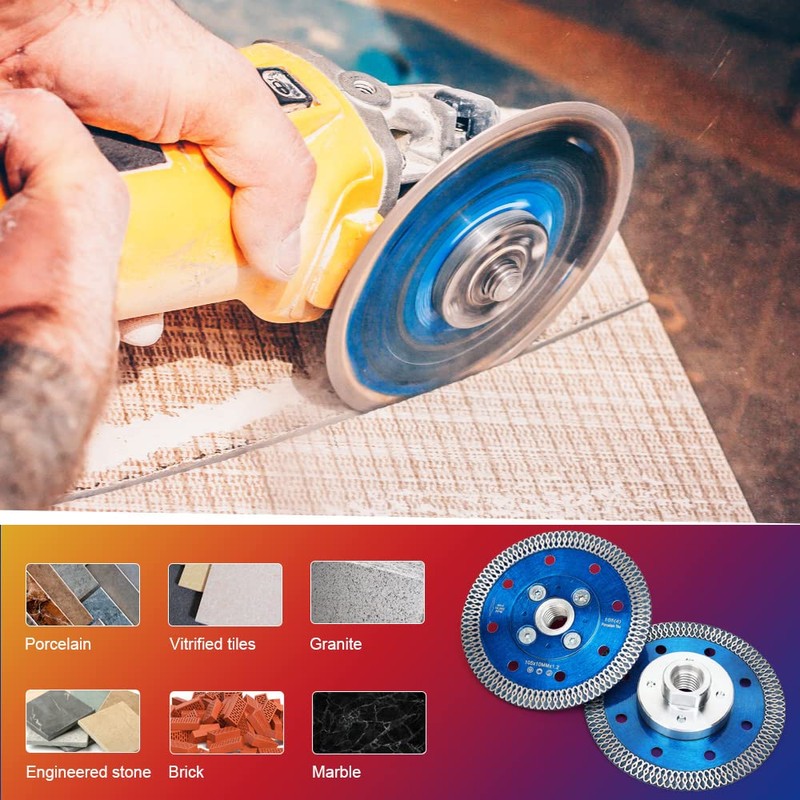 Diamond Cutting Disc 105mm X M14 Thread,Turbo Tile Cutting Disc