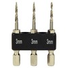 SK11 Hexagonal Shaft Short Drill Set for Carpentry 3 Pieces