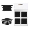 EMFA Lamellar Plugs for Square Tube, 25 x 25 mm,