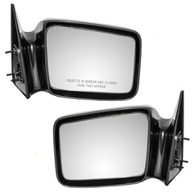 Driver and Passenger Manual Side View Mirrors 5x7 Ready-to-Paint Replacement for Dodge Pickup Truck 4354345 4354344