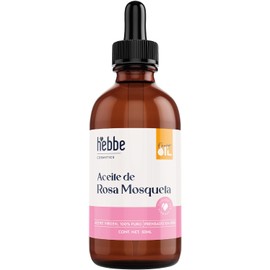 HEBBE Aceite De Rosa Mosqueta 50 ml Tratamiento Facial Antiedad y Reparador Cutáneo Regenerador De Piel, Reduce Manchas, Ojeras y Estrías Aceite Natural