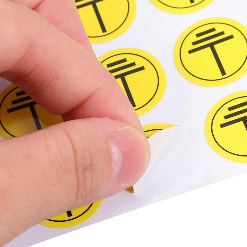 Gadpiparty Ground Symbol Stickers 400pcs Safety Protective Earth Protective Grounding