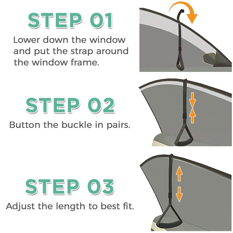 ZHEEYI Automotive Standing Aid Safety Grab Handle Adjustable Vehicle Support