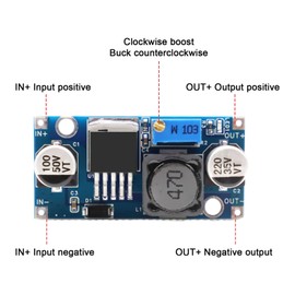 APKLVSR Step Down Converter, DC-DC Buck Converter Module, 3.2-46 V to 1.25-35 V Voltage Regulator, Adjustable Power Supply, Downward Module, Pack of 8