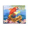 Stupell Industries Tropical Parrot with Cocktail Canvas Wall Art Design
