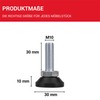 LouMaxx Adjusting Screw M10 - Adjustable Feet M10 x 30