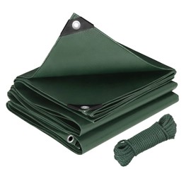 Laneetal 280 g/m² Tarpaulin Fabric Tarpaulin 4 x 8 m Made of PE [No Recovery Materials], Waterproof and Reinforced Protective Tarpaulin for Garden Furniture, Pool, Car, Trampoline, with 26 m Rope for