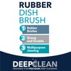 Beldray Deep Dish Handheld Washing Up Brush, Soft Rubber Bristles