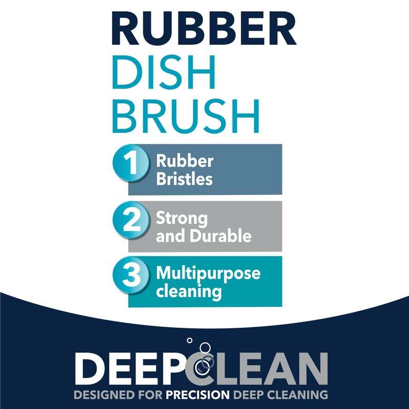 Beldray Deep Dish Handheld Washing Up Brush, Soft Rubber Bristles