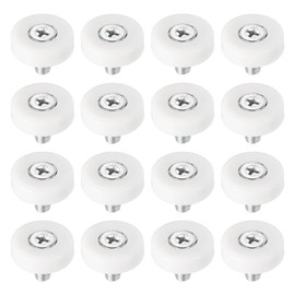 PATIKIL 22mm Drawer Rollers, 16 Plastic Drawer Pulley Replacement Wheels Bearing Small Pulley