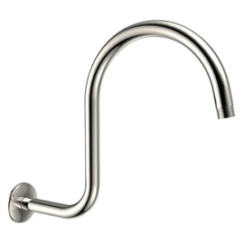 Kingston Brass K114C6 Restoration 14" Shower Arm with Round Flange, Polished Nickel