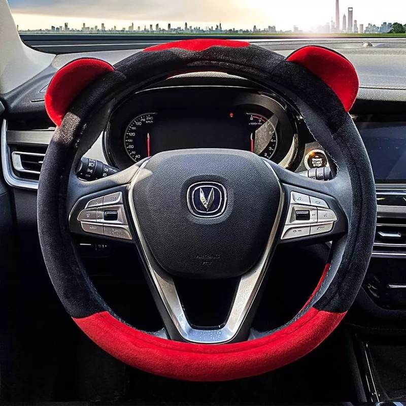 HUILI Universal fit 15'' Car Steering Wheel Cover Soft Comfortable