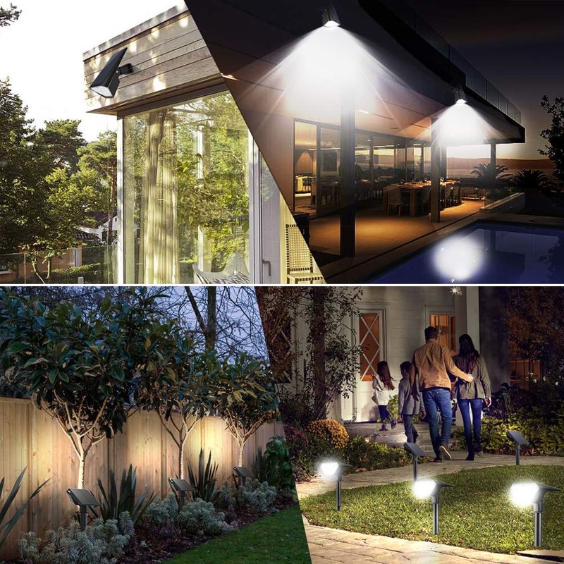Biling Solar Spotlights Outdoor, 2-in-1 Solar Landscape Lights 12 LED