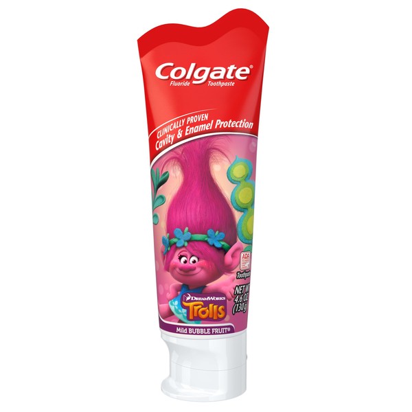Colgate Kids Toothpaste with Anticavity Fluoride, Trolls, 4.6 Ounce (Pack of 6)
