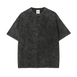 Freelect Custom Men's Eco-Friendly Regular Fit Heavyweight 100% Cotton Short Sleeve Breathable O-Neck Laser Printed T-ShirtColor: Black, Size: L