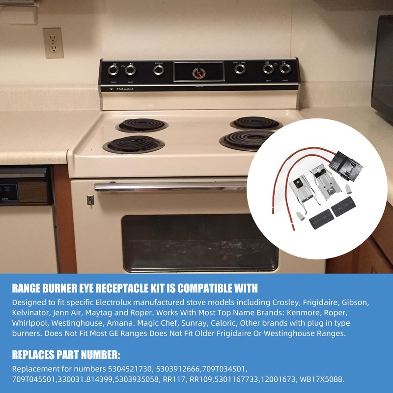 Range Stove Burner Element Plug Receptacle Block Terminal WB17X5091 for