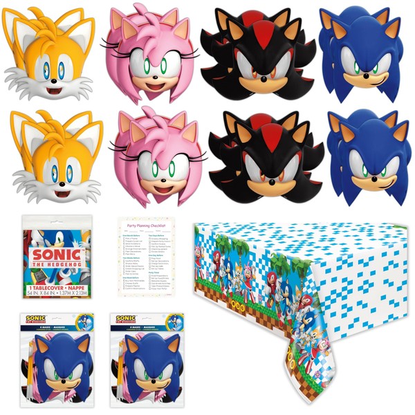 Sonic Birthday Party Decorations for 16 - Bundle with Sonic