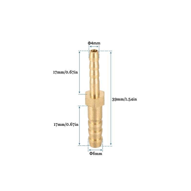 QUARKZMAN Measuring 8 mm to 6 mm Dmr Straight Hose