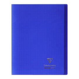 Clairefontaine 981422C Exercise Book Koverbook DIN A4+ 24 x 32 cm 48 Sheets 90 g French Ruling Transparent Polypropylene Cover Robust Stapled Navy Blue Pack of 1