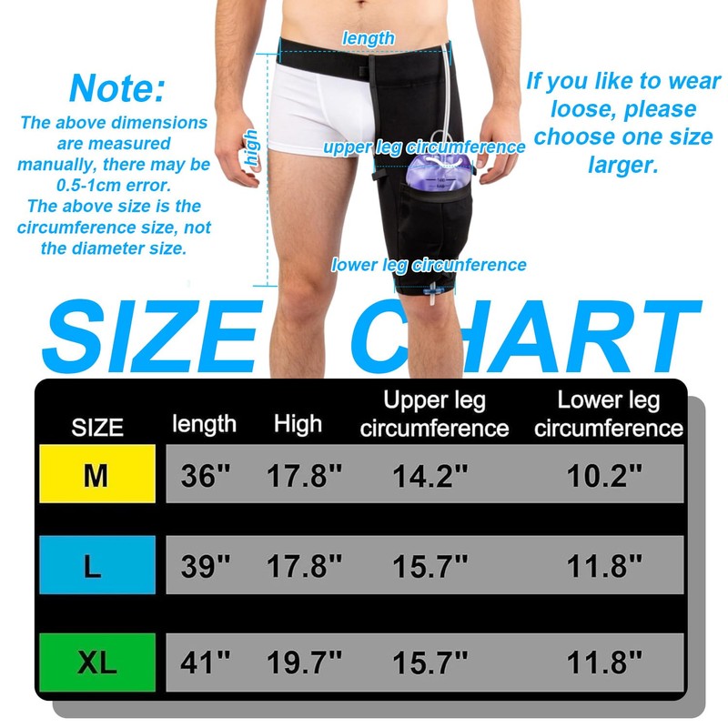 Catheter Leg Bag Holder with Adjustable Waist Belt, Non-Slip Secure